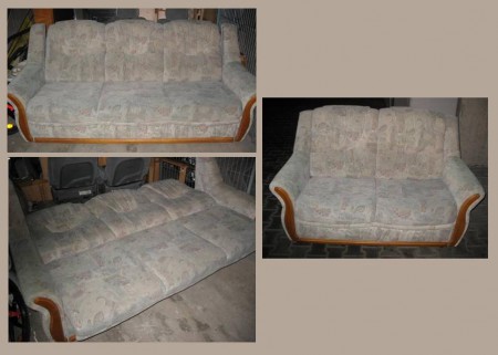 Kanapé plüss bevonattal, a kicsi 300 Ron (nem kíhúzható)/ Elkelt, a nagy 500 Ron